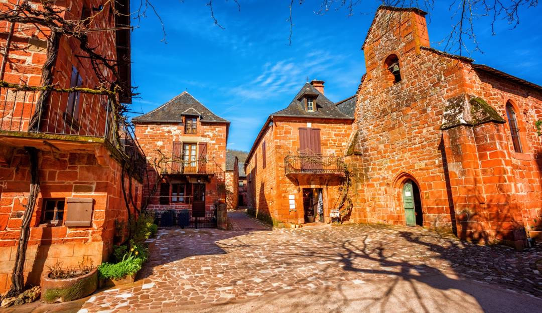 Red sandstone houses in Collonges-la-Rouge