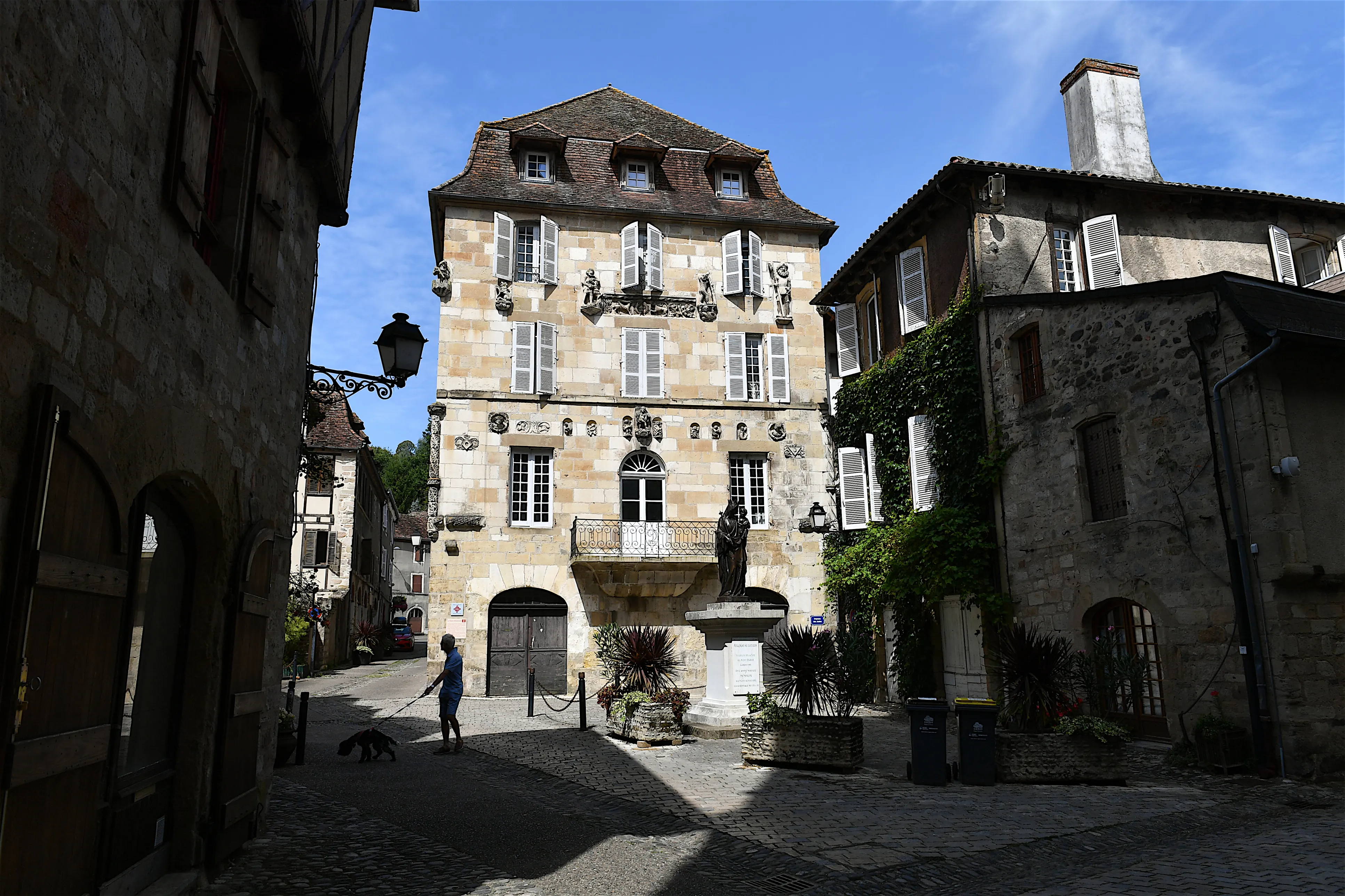 The medieval town of Beaulieu-sur-Dordogne reflected in the river